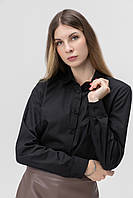 Рубашка однотонная женская On me WBC02335 L Черный (2000989989202) IB, код: 8309547