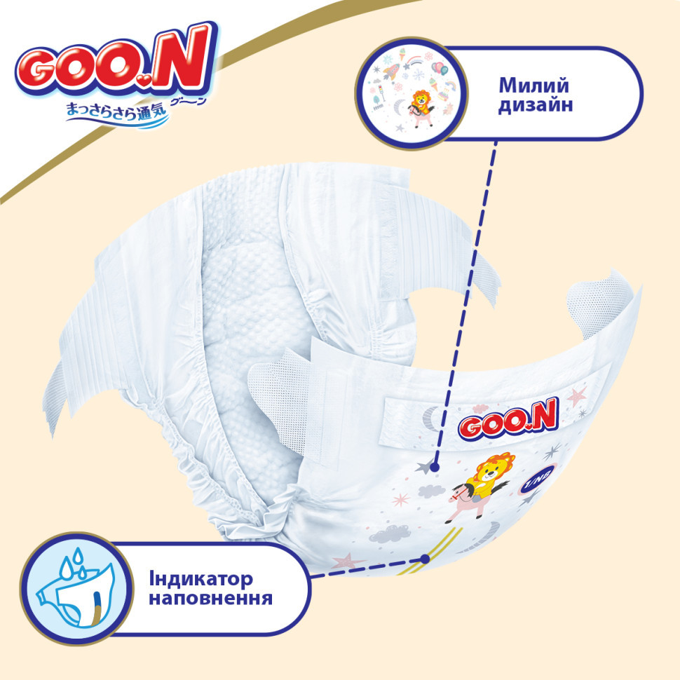 Подгузники для новорожденных до 5 кг GOO.N Premium Soft 863222 (1(NB), 72 шт, Toyman - фото 4 - id-p1830738951