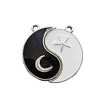 Парні браслети для друзів Прикраси для закоханих. Браслети інь янь для двох, фото 2