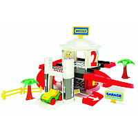 Игровой набор Гараж с лифтом Wader 50300, 2 уровня, Toyman