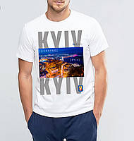 Футболка белая с патриотическим принтом Арбуз Kyiv Киев Push IT S MN, код: 8127905
