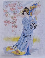 Вышивка пейзаж крестом , каралинка Канва девушки схема Восточное обаяние