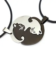 Браслети парні котики для друзів. Красиві подвійні браслети для закоханих. Біжутерія для двох, фото 2