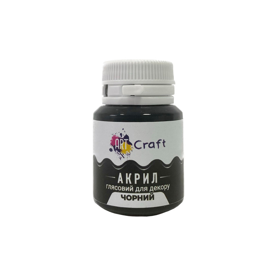 Акрилова фарба глянцева "Чорний" Art Craft AG-7546 20 мл, Toyman, фото 1