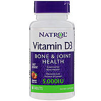 Витамин D3 Natrol 5000 МЕ 90 таблеток Клубника (28906) ZZ, код: 1535843