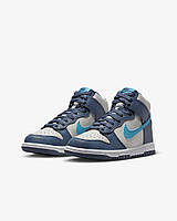 Кроссовки женские Nike Dunk High Gs Grey Blue (DB2179-006) 38.5 синий GL, код: 7757350