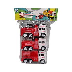 Ігровий набір Пожежних машинок Bambi 7331-2A2, 3 шт, Toyman