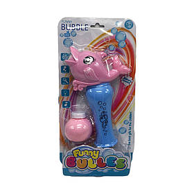 Дитячий генератор мильних бульбашок "Дельфін" Bambi 001-7 звук, світло Рожевий, Toyman