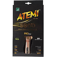 Ракетка для настольного тенниса 5000 PRO Balsa-Carbon ECO-Line Atemi at-10060, Toyman