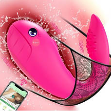 Bluetooth вібратор Dildo 2 активні сторони APP Bluetooth Control Music Mode 9 режимів, фото 4