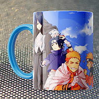 Чашка Fan Girl Саске Сакура и Наруто взрослые и дети - Naruto New (14561) 330 мл Разноцветный GL, код: 7588091