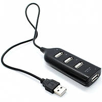Разветвитель хаб Mine USB hub 2.0 4 порта 12 см Черный (hub_hqeeyu) IB, код: 7706419