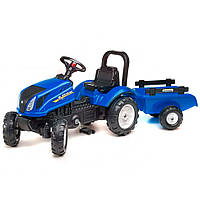 Педальный трактор для детей с прицепом Holland New Falk IG31855 KS, код: 7425036