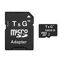 Карта памяти MicroSDXC 128GB UHS-I U3 Class 10 TG + SD-adapter (TG-128GBSD10U3-01) KS, код: 6707350