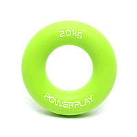 Эспандер кистевой силиконовый PowerPlay Hand Grip Ring Medium 20 кг Зеленый PP-4324 MN, код: 8380713