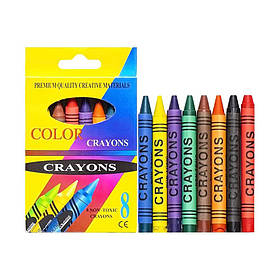 Олівці воскові CRAYONS 2008A 8 кольорів, Toyman
