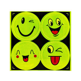 Наклейка світловідбиваюча "Смайл" Bambi 133SP 4 штуки Вид-4, Toyman