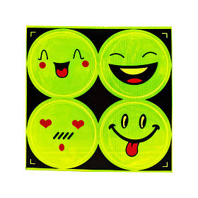Наклейка світловідбиваюча "Смайл" Bambi 133SP 4 штуки Вид-7, Toyman