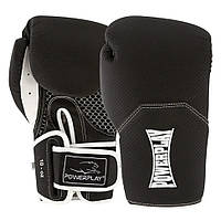 Боксерские перчатки Evolutions PowerPlay PP_3011_10oz_BI/White, черно-белый карбон 10 унций, Toyman