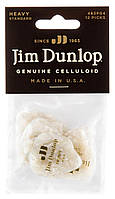 Медиаторы Dunlop 483P04HV Genuine Celluloid White Pearloid Heavy Player's Pack (12 шт.) MN, код: 6555672