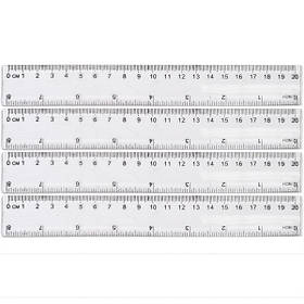 Лінійка прозора Bambi 8820, пластикова, 20 см, Toyman