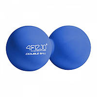 Массажный мяч двойной Lacrosse Double Ball 4FIZJO 4FJ0323, 6.5 x 13.5 см, Blue, Toyman