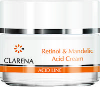 Крем для лица Clarena Retinol Mandelic Acid Cream с ретинолом и миндальной кислотой 50 мл IB, код: 8365753