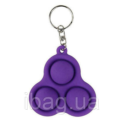 Антистрес Іграшка Pop it Фіолетовий Брелок — 3 пухирці IB, код: 6544009, фото 2