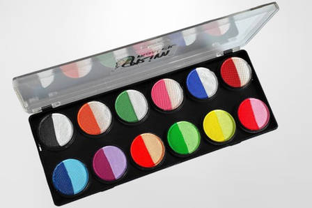 ПАЛІТРА АКВАГРИМ GrimMaster SUPER MIX ESSENTIAL & NEON BICOLORS 120 g, фото 1