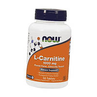 Карнитин NOW Foods L-Carnitine 1000 mg 50 Tabs KS, код: 7518411