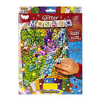 Креативное творчество Glitter Mosaic Динозавры Danko Toys БМ-03-09 блестящая мозаика KS, код: 8246046