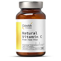 Витамин C для спорта OstroVit Pharma Natural Vitamin C from Rose Hips 30 Caps MN, код: 7558890