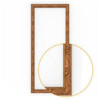 Різьблена рама з дерева для дзеркала чи картини в повний зріст у коридор або передпокій