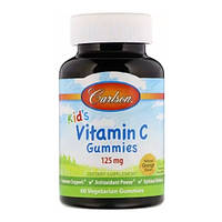 Витамин C Carlson Labs Kids Vitamin C Gummies 125 mg 60 Veg Gummies Orange IB, код: 7580911