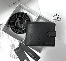 Чоловічий подарунковий набір ремінь та портмоне Calvin Klein