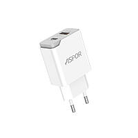 Сетевое зарядное устройство Aspor A826 PD (20W USB Type-C)- белый IB, код: 8372434