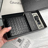 Чоловічий брендовий гаманець Calvin Klein Lux + брелок, фото 3