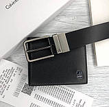 Чоловічий подарунковий набір Calvin Klein ремінь і гаманець, фото 2