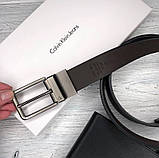Чоловічий подарунковий набір Calvin Klein ремінь і гаманець, фото 6