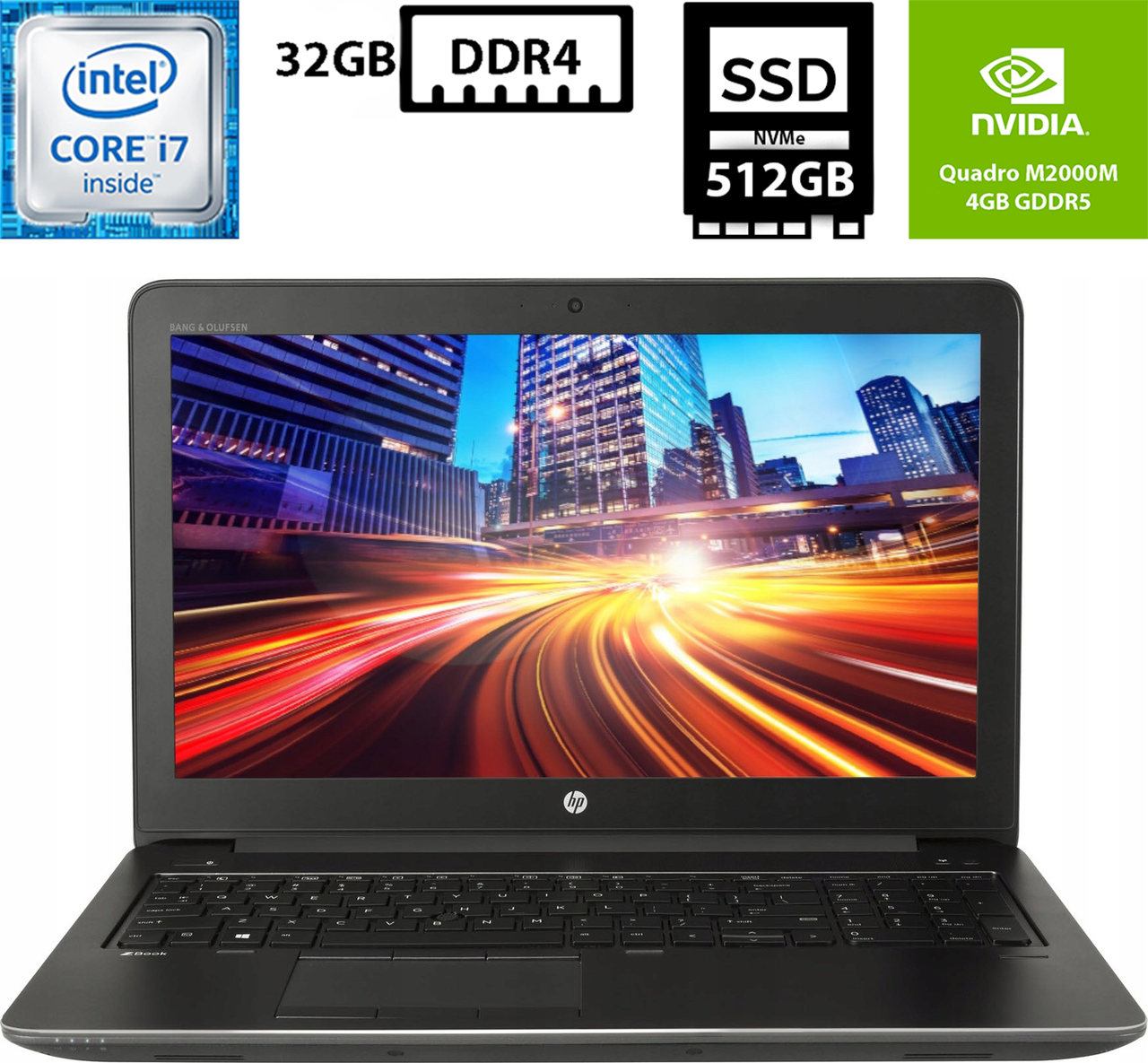 Ноутбук HP ZBook 15 G3/15,6"IPS 1920x1080/Core i7-6820HQ 2.70GHz/32GB DDR4/SSD 512GB/NVIDIA Quadro M2000M 4GB Камера Б/В