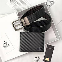 Чоловічий подарунковий набір Calvin Klein ремінь і гаманець