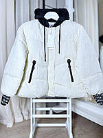 Куртка женская демисезон с капюшоном S; M; L; XL (4цв) "BONJOUR" недорого от прямого поставщика