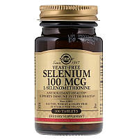 Селен без дрожжей Selenium Solgar 100 мкг 100 таблеток GL, код: 7701303