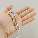 Чоловічий срібний браслет лисячий хвіст. Круглий браслет на руку Візантія чорнене срібло 925 розмір 24 см, фото 3