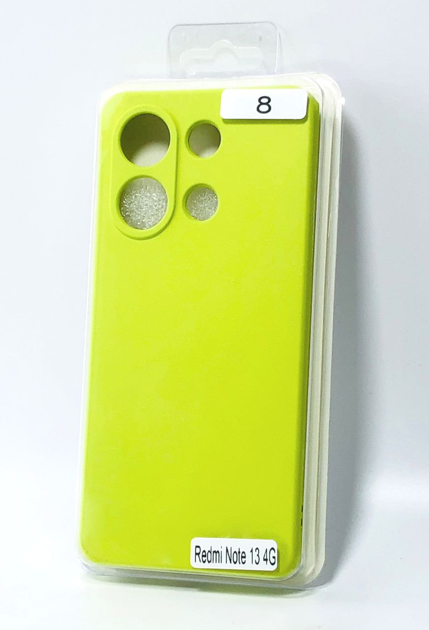 Чохол для телефону Xiaomi Redmi Note 13 (4G) Silicone Original FULL №8 Yellow (4you)