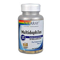 Пробиотик Solaray Multidophilus 12, 20 Billion CFU 100 Veg Caps SOR-49300 GL, код: 7519048