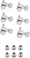 Колки для гитары Fender Locking Stratocaster/Telecaster Tuning Machine Sets Brushed Chrome