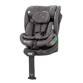 Автокрісло з поворотом та опорною стійкою ISOFIX Meteorit CARRELLO на зріст 40-150 см Сірий