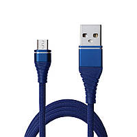 Кабель Grand-X USB-microUSB, Cu, 2.1A, 1.2м Blue (NM012BL) MN, код: 6703671