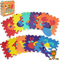 Детский коврик мозаика животные m, материал, игрушка, от 2 лет, EVA 2616
